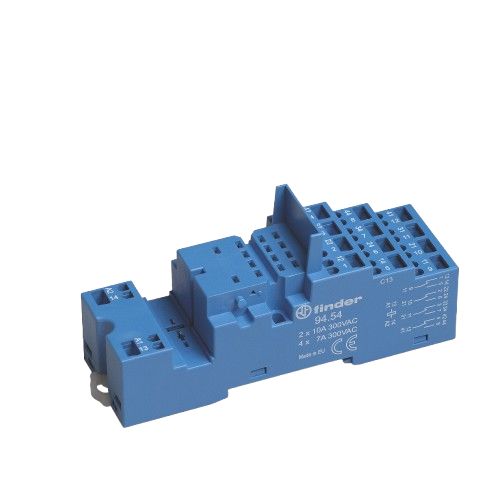 Finder 94 Series 250V DIN Rail Relay Socket, for use with 55.32, 55.34 Series Relays