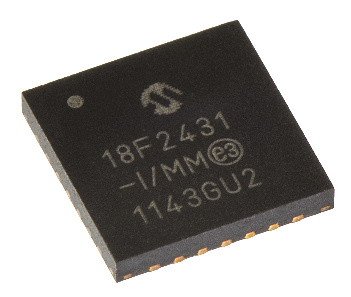 Microchip, 8 bit PIC, PIC18F2431 Microcontroller, 40 MHz, 16kB FLASH, 28-Pin QFN