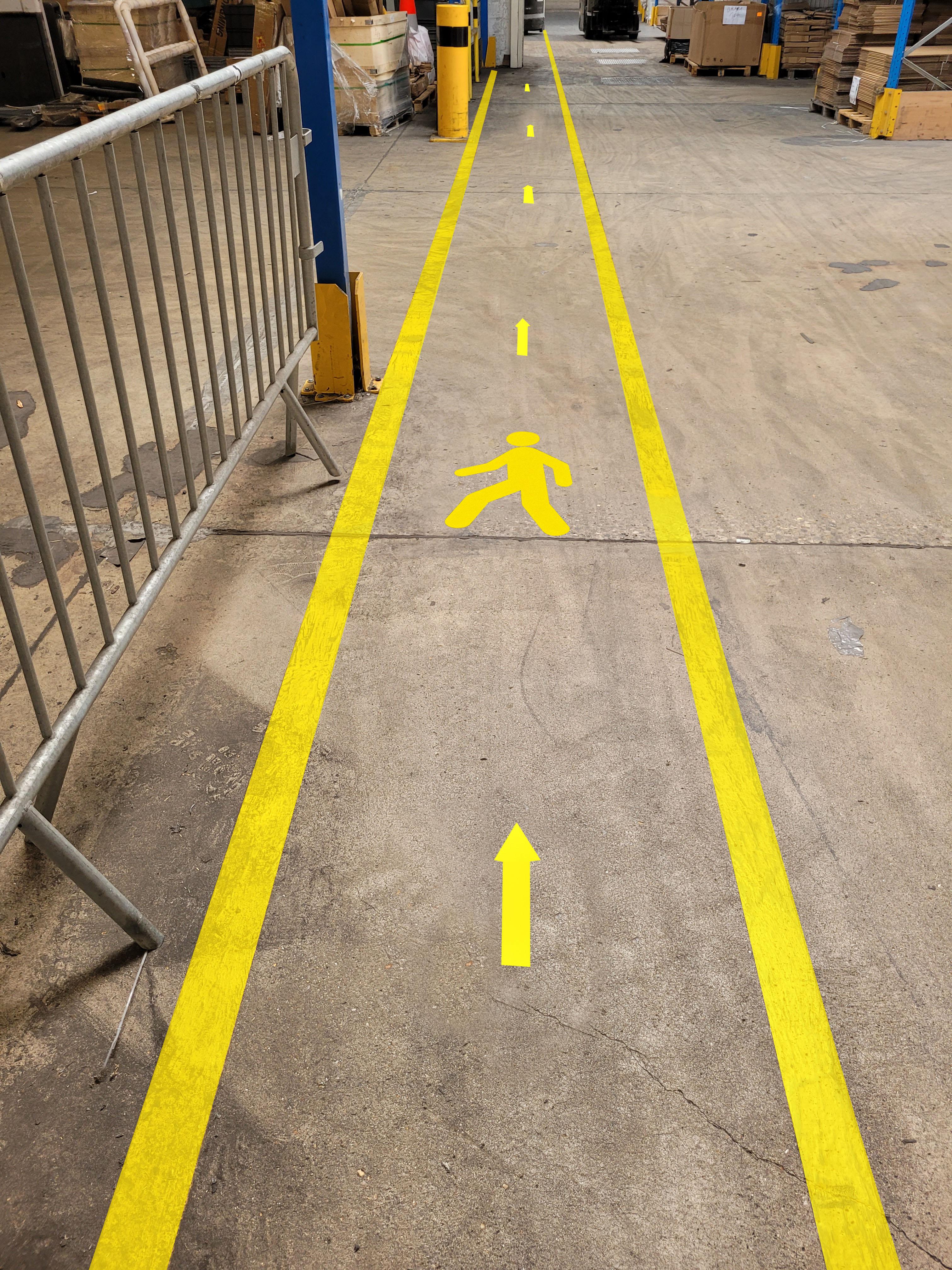 RS PRO Self-Adhesive General Hazard Arrow Labels