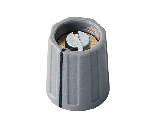 OKW 13mm Grey Potentiometer Knob for 6mm Shaft Round Shaft, A2613068