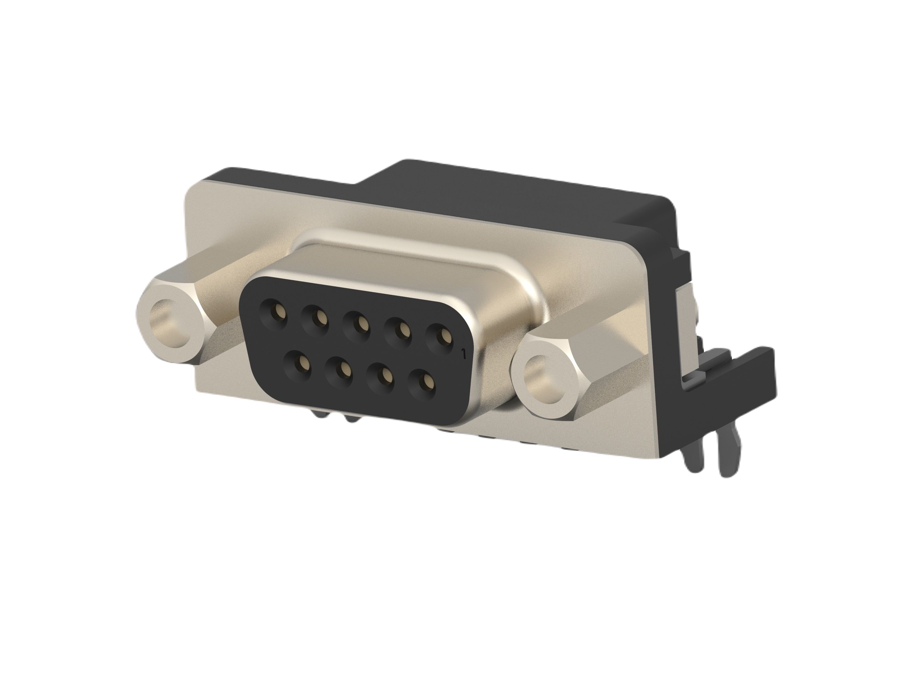 TE Connectivity 9 Way Right Angle Board Mount PCB D-sub Connector Receptacle, 2.77mm Pitch, with Boardlock