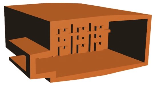 TE Connectivity, AMP FASTIN-FASTON 8 Way Nylon 66 Crimp Terminal Housing, 6.35mm Tab Size, Natural