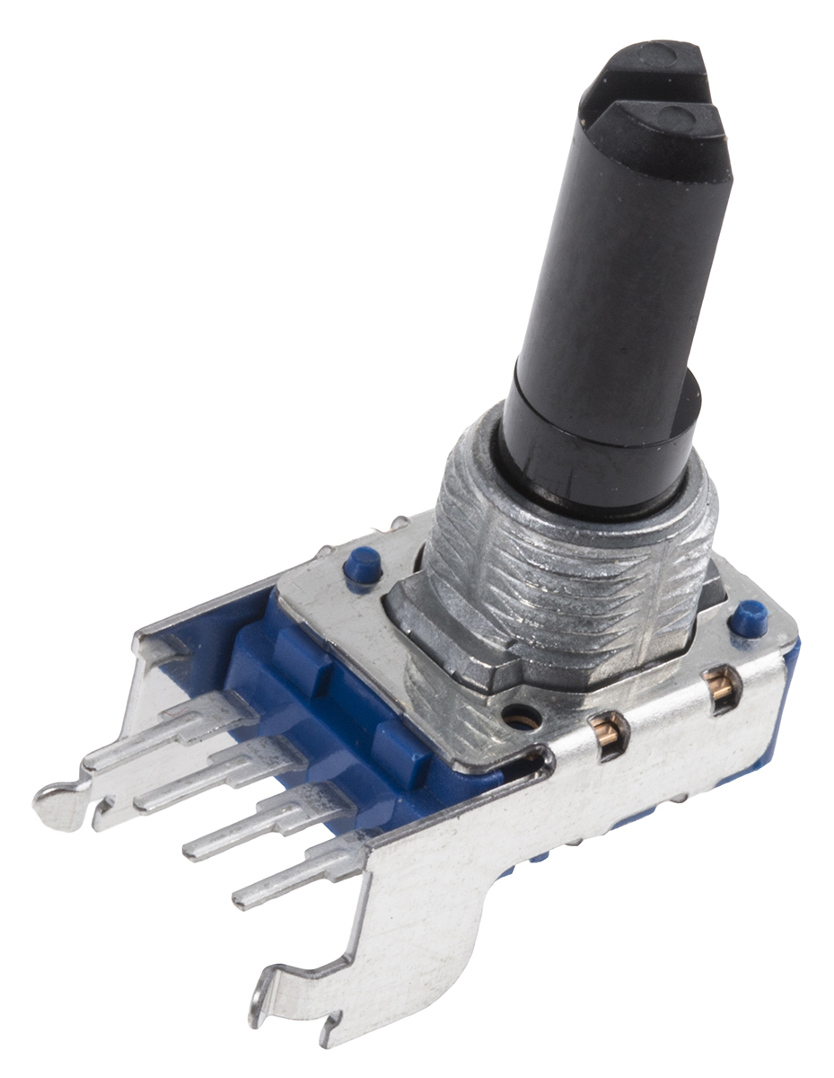 Alps Alpine RK11K 10kΩ Rotary Carbon Film Potentiometer, Panel Mount (Through Hole), RK11K1120A2B