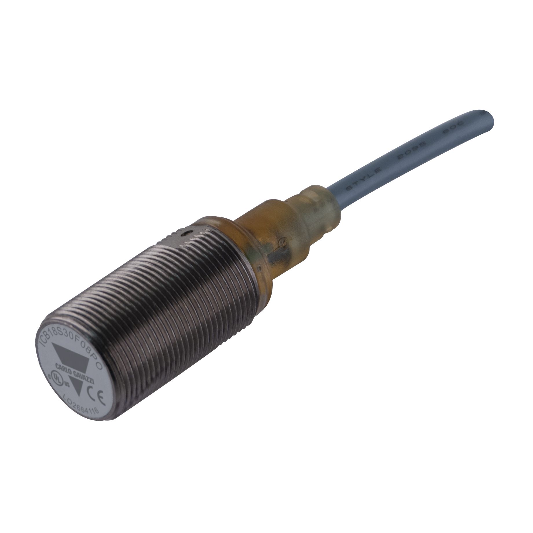 Carlo Gavazzi Inductive Threaded Barrel Proximity Sensor, M18, 5 mm Detection, NPN NO, 10 → 36 V dc