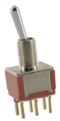 TE Connectivity Toggle Switch, PCB Mount, On-On, DPDT, Through Hole Terminal, 20V