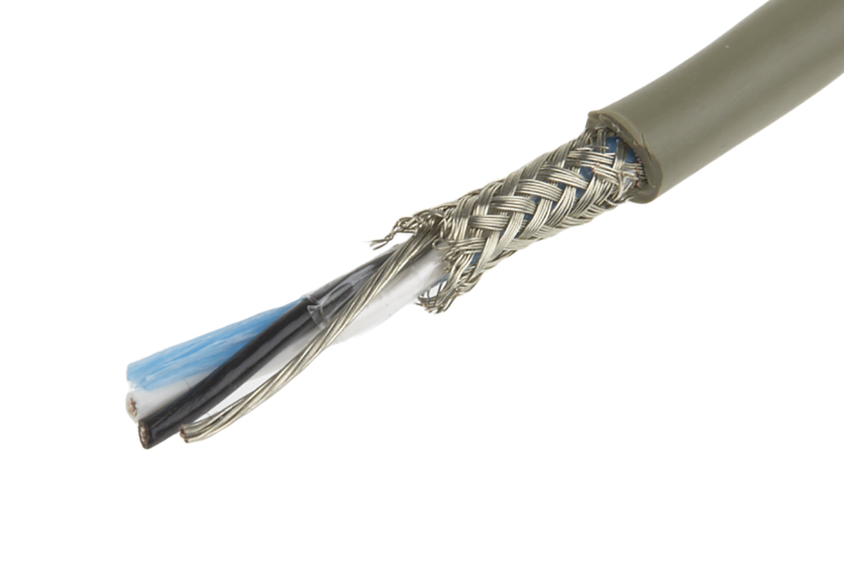 Alpha Wire ProTekt Series Data Cable, 1 Pairs, 2 Cores, 0.23 mm², Screened, 24 AWG, 50m, Screened Shield, Control Cable