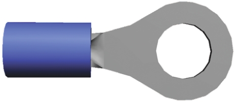 TE Connectivity, PLASTI-GRIP Insulated Ring Terminal, M12 (1/2) Stud Size, 10.5mm² to 16.77mm² Wire Size, Blue