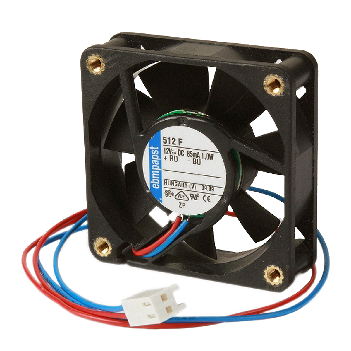 ebm-papst 600 N Series Axial Fan, 12 V dc, DC Operation, 46m³/h, 2.6W, 60 x 60 x 25mm