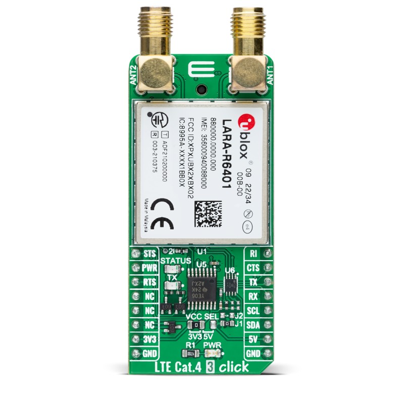 MikroElektronika Add-On Board LARAL6004D-01B GPS GPS Board for MikroBUS Socket 2600MHz MIKROE-5991