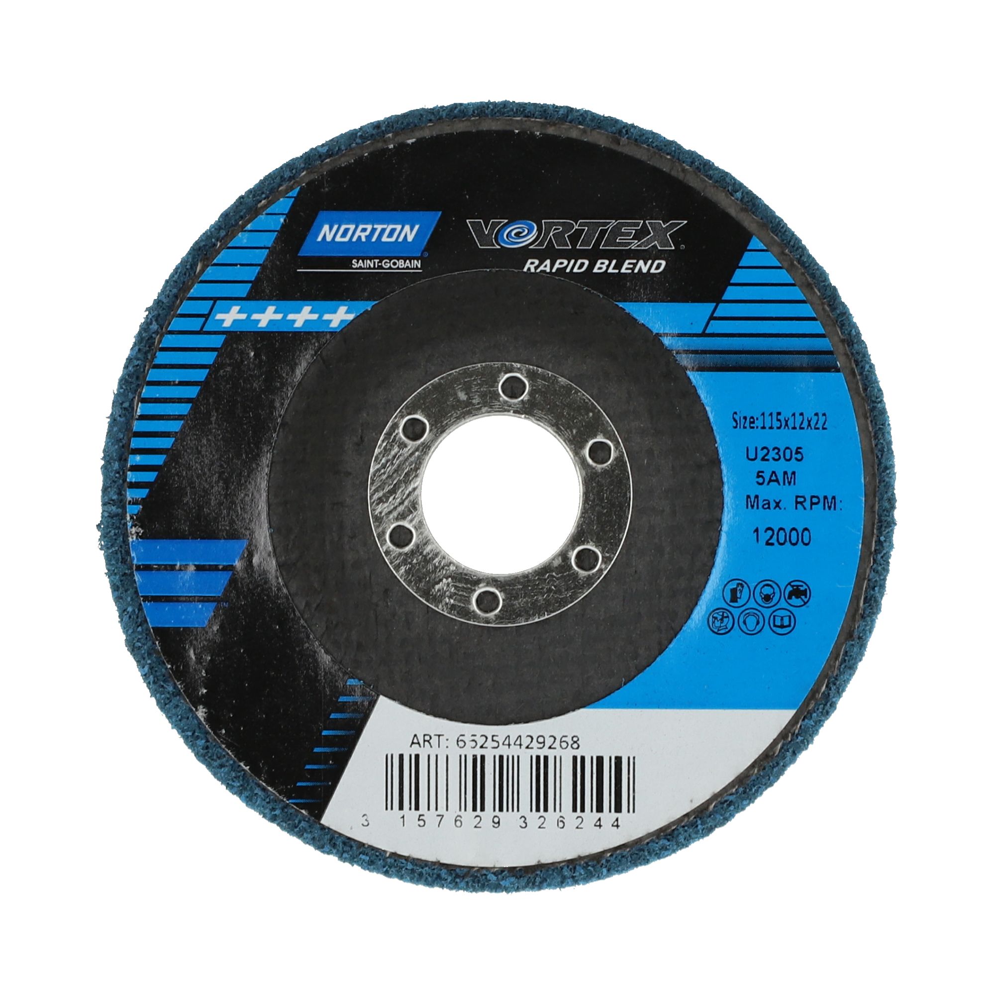 Norton Unified discs with backing Nylon Blending Disc, 114.3mm x 12mm Thick
