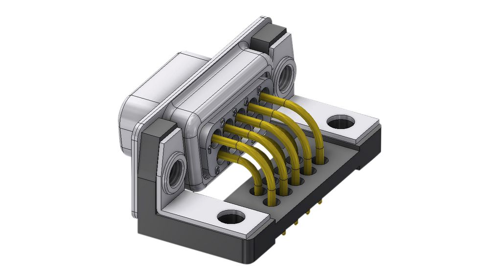Deltron Connectors DT 9 Way Right Angle D-sub Connector Socket, 2.74mm Pitch, with Screw Locks