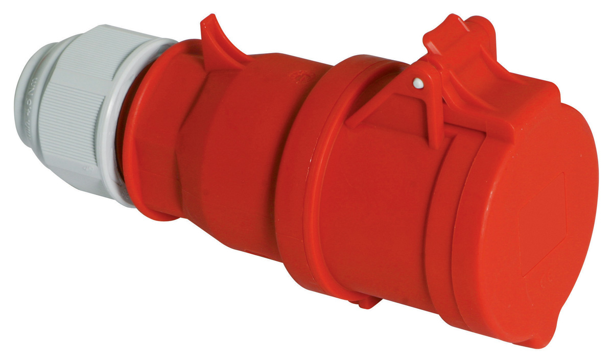 Bals IP44 Red Cable Mount 3P + E Industrial Power Socket, Rated At 32A, 415 V