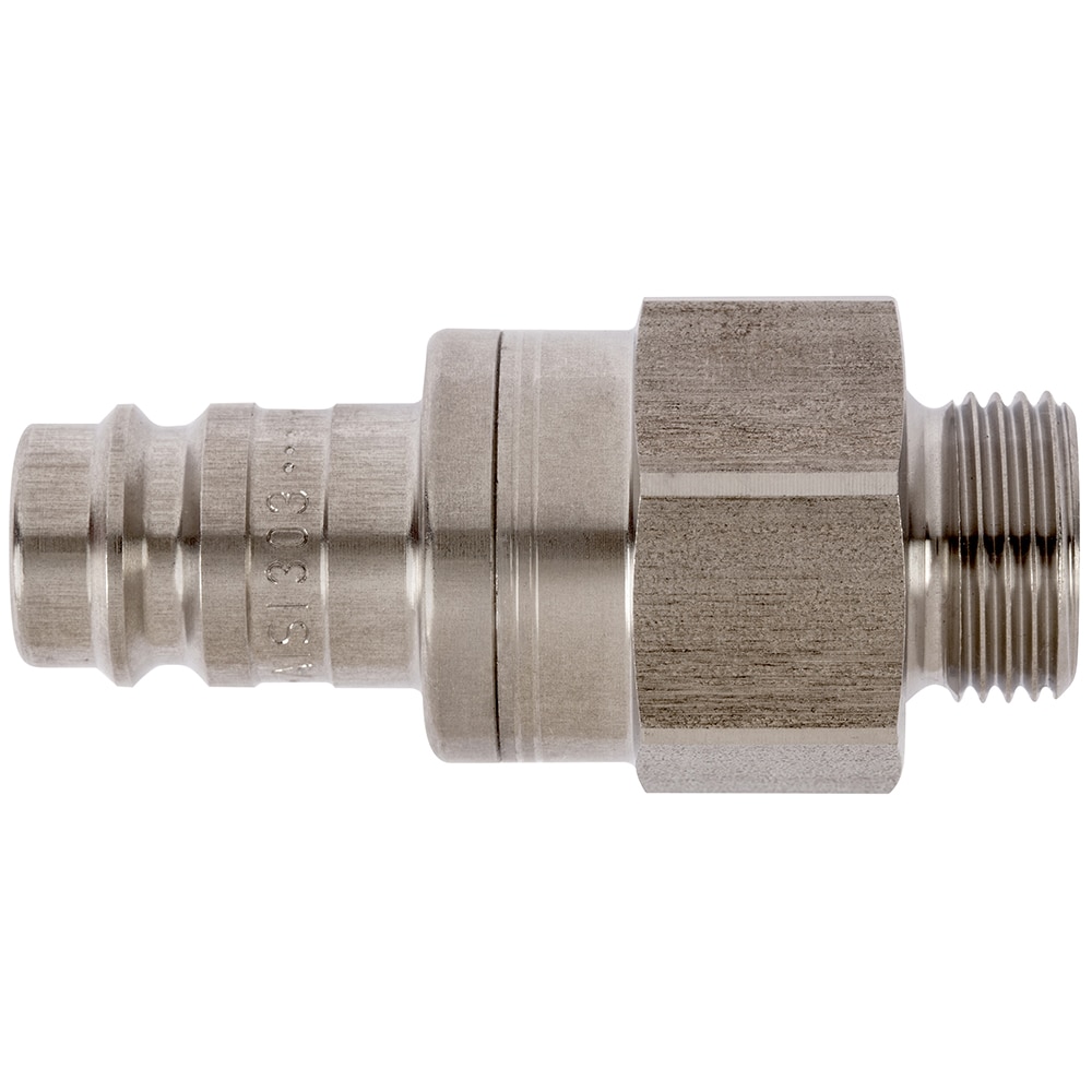 Legris Nickel Plated Brass Male Pneumatic Quick Connect Coupling, G 1/4 Male Male Thread