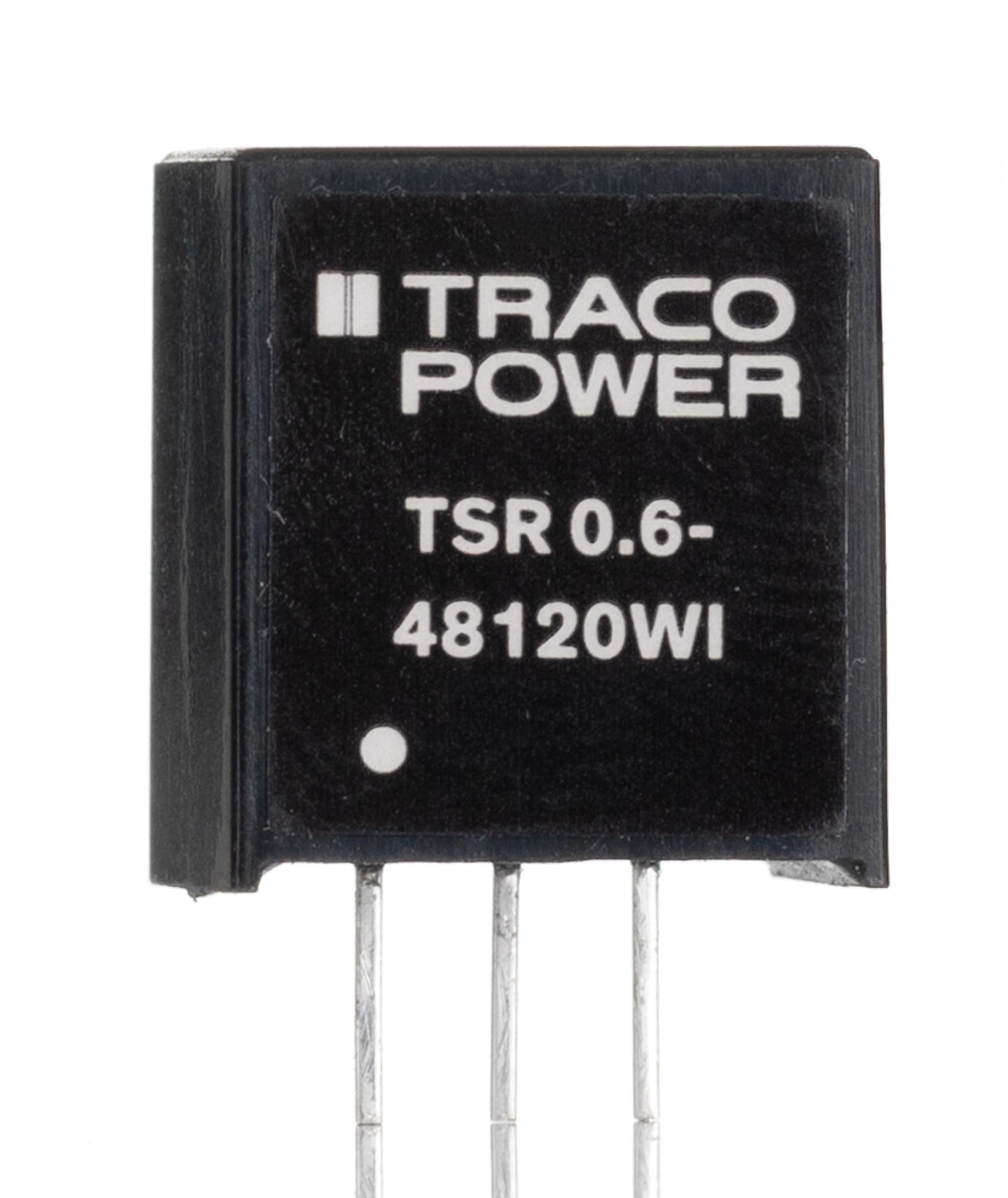 TRACOPOWER Non-Isolated DC-DC Converter, Through Hole, 12V dc Output Voltage, 17 → 72V dc Input Voltage, 600mA