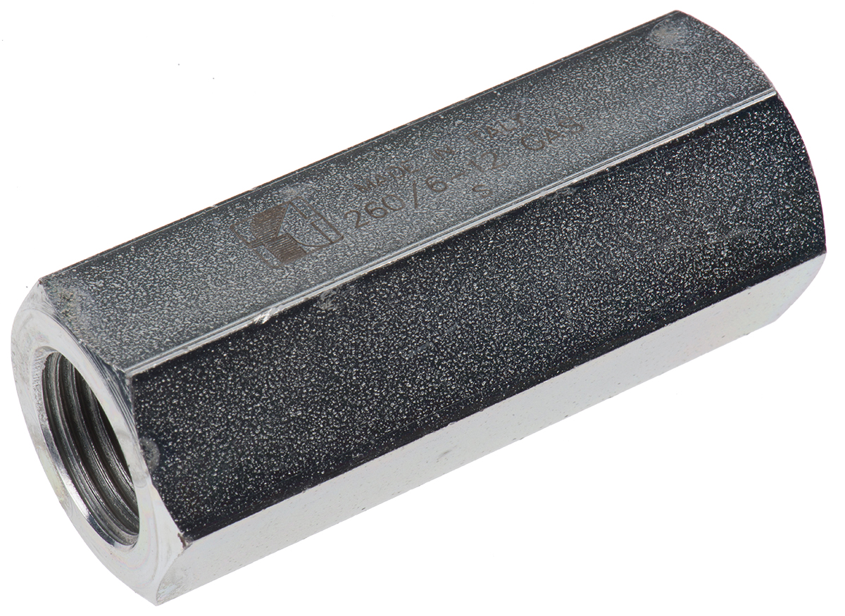 RS PRO Steel Inline Mounting, Hydraulic Check Valve, G 1/2, 55L/min