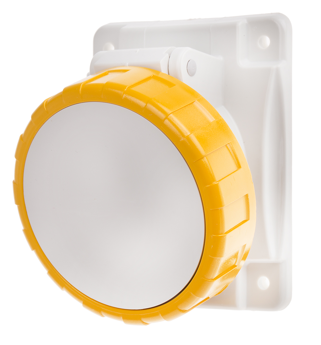 Scame IP66, IP67 Yellow Panel Mount 2P + E Heavy Duty Power Connector Socket, Rated At 16A, 110 V