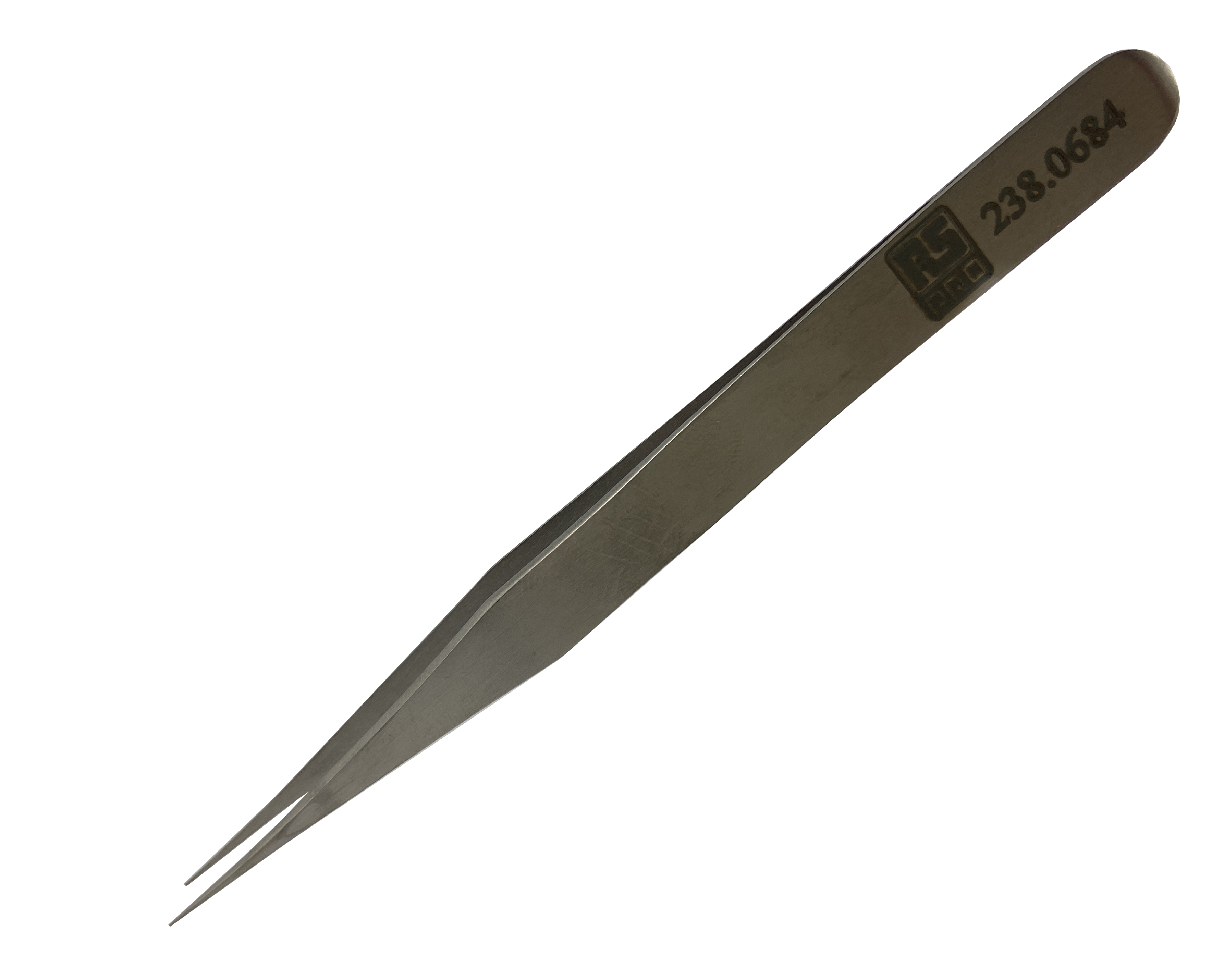RS PRO 120 mm, Low Carbon Austenitic Steel, Pointed, Straight, Tweezer