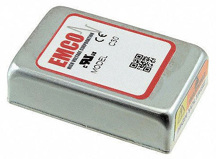 XP Power C DC-DC Converter, -4kV/ 250μA Output, 11.5 → 16 V dc Input, 1W, PCB Mount, +60°C Max Temp -10°C Min