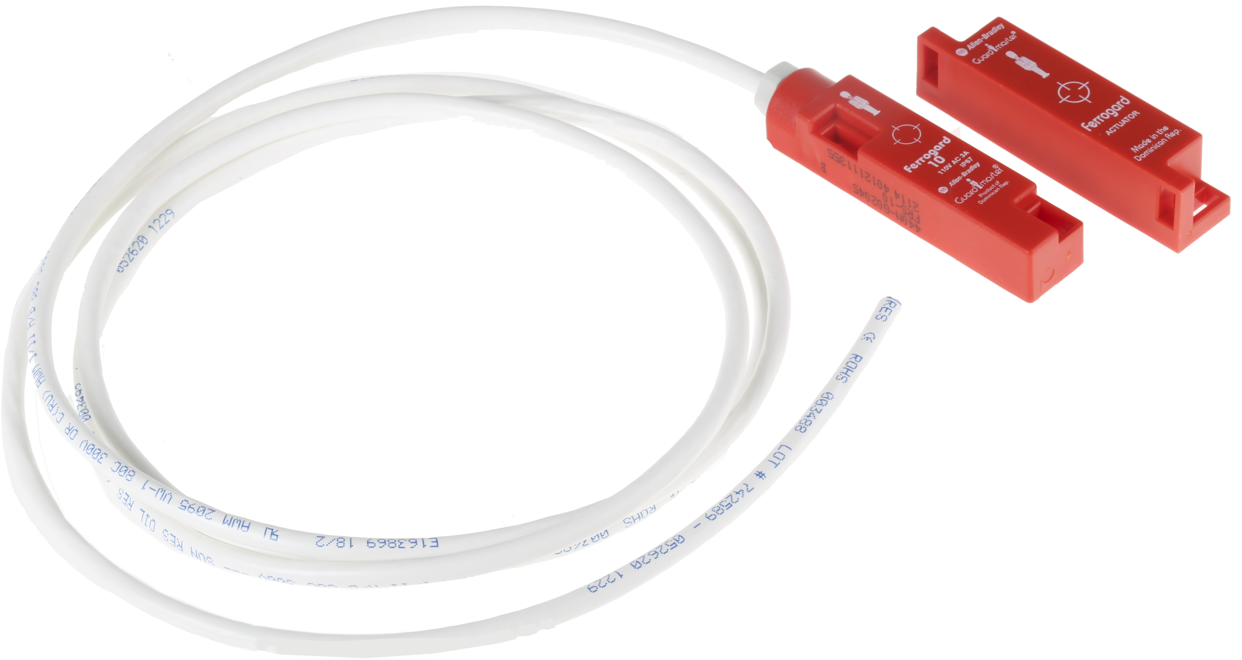 Allen Bradley Guardmaster 440N Series Magnetic Non-Contact Safety Switch, 110V ac, Plastic Housing, NC, 2m Cable