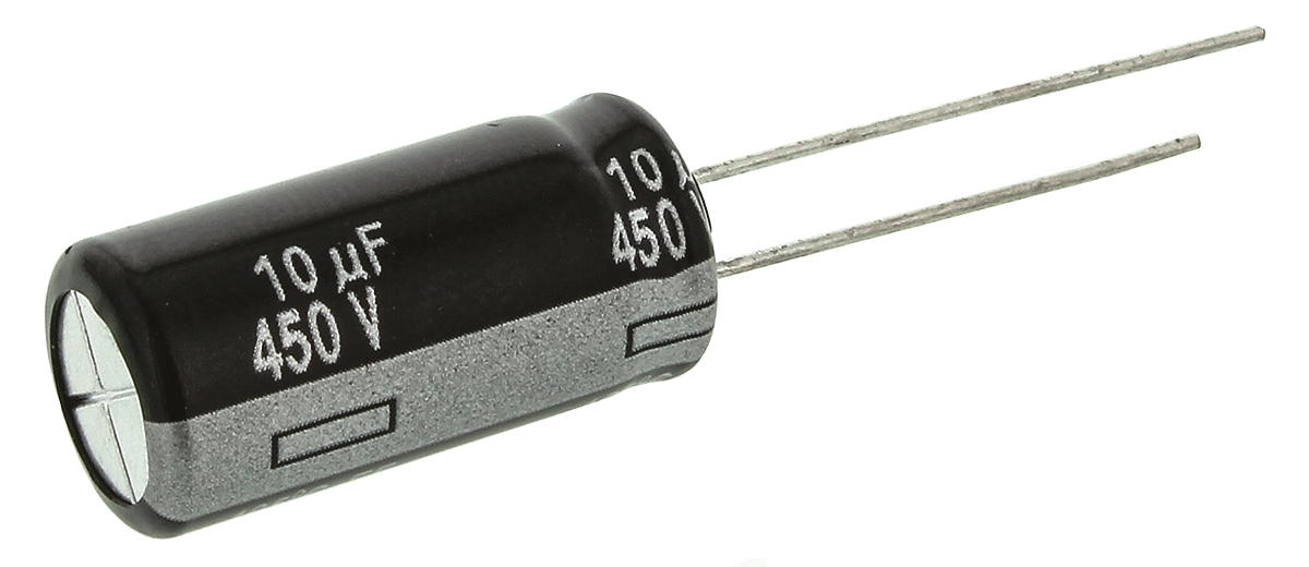 Panasonic 10μF Aluminium Electrolytic Capacitor 450V dc, Radial, Through Hole - EEUEE2W100U