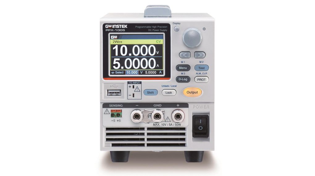 GW Instek PPX Series Bench Power Supply, 10V, 5A, 1-Output, 500W