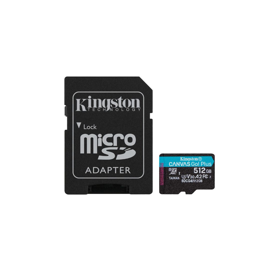 Kingston 512 GB MicroSDXC Micro SD Card, A2, Class 10, U3, UHS-I, V30