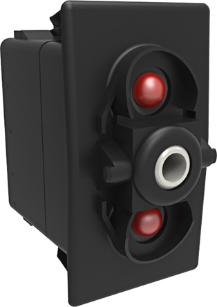 Carling Technologies Illuminated SPST, On-On Rocker Switch Panel Mount