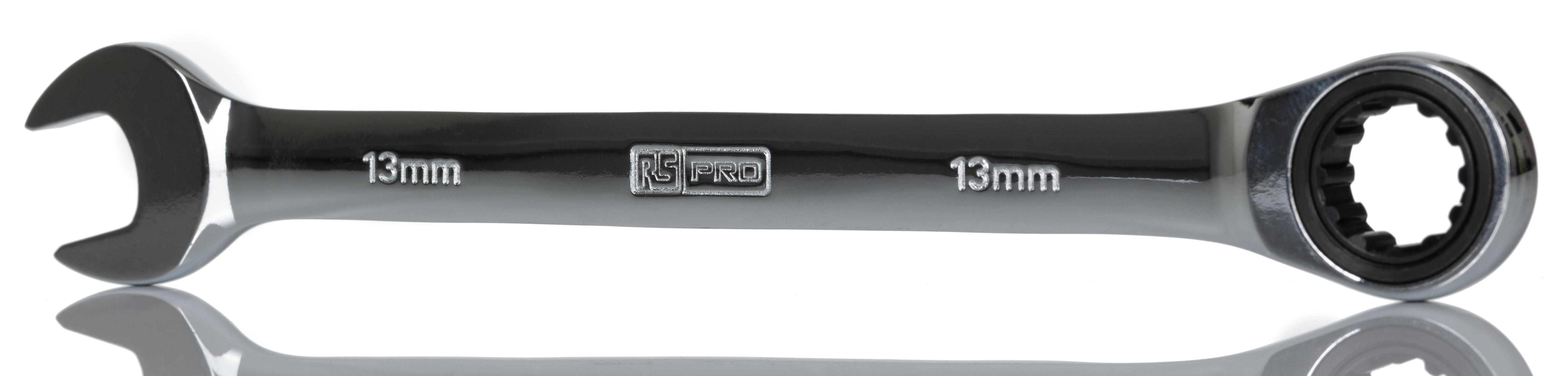 RS PRO Combination Ratchet Spanner, 13mm, Metric, Double Ended