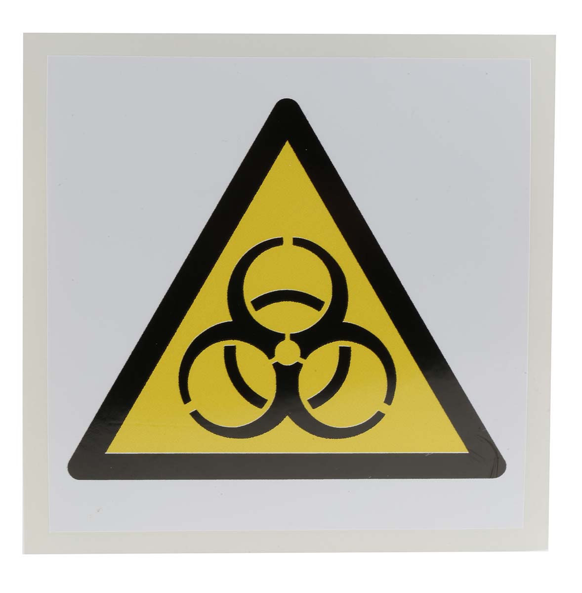 RS PRO Self-Adhesive Biological Hazard Hazard Warning Sign