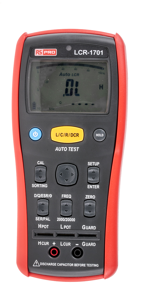 RS PRO Handheld LCR Meter 20mF, 200 MΩ, 20000H With RS Calibration