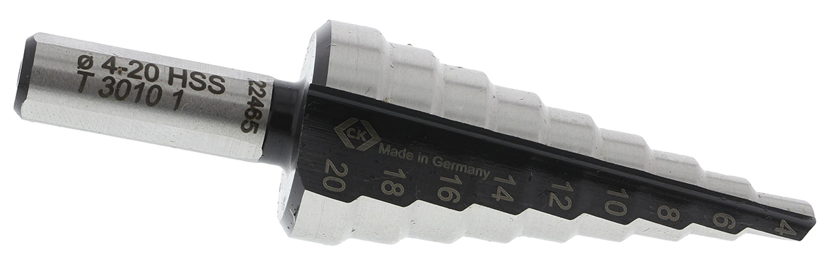 CK HSS Step Drill Bit 4mm x 20mm