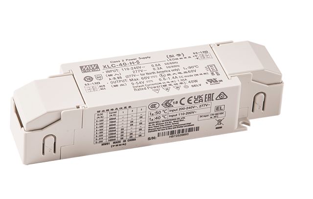 MEAN WELL LED Driver Power Supply, 60V Output, 40W Output, 1.4A Output, Constant Power Dimmable