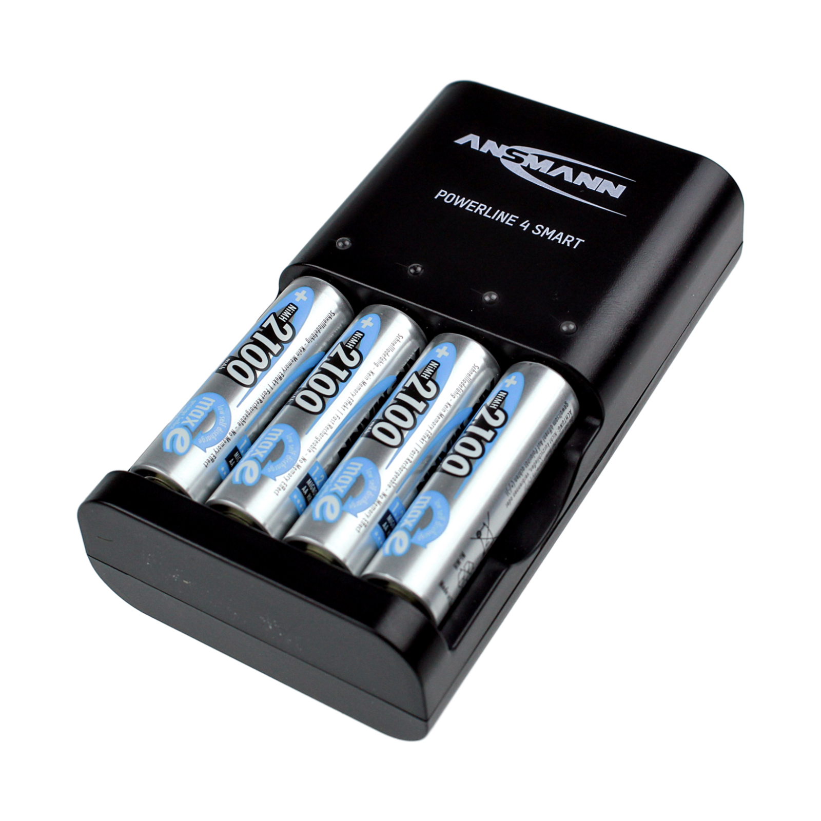Ansmann 1001-0049-UK-1 Battery Charger For NiCd, NiMH AA, AAA 4 Cell 500mA with EU, UK plug, Batteries Included