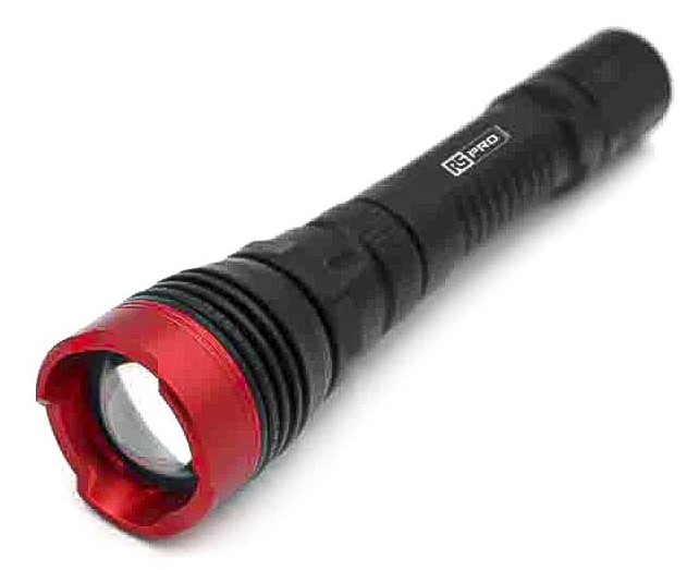 RS PRO LED Torch Black, Red 250 lm, 150 mm