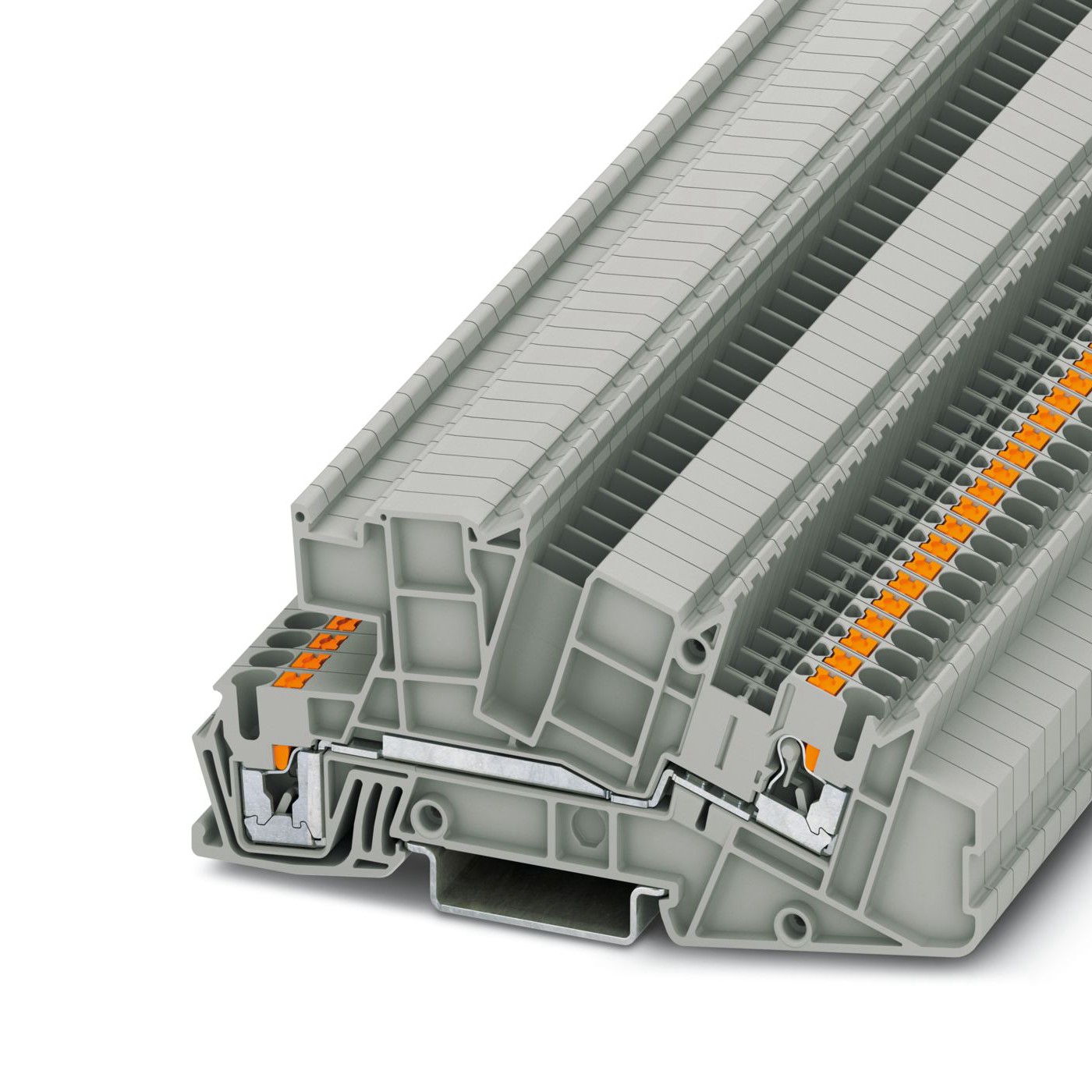 Phoenix Contact PTI Series PTI 2,5-L Non-Fused Terminal Block, 2-Way, 24A, 26 → 12 AWG Wire, Push In Termination