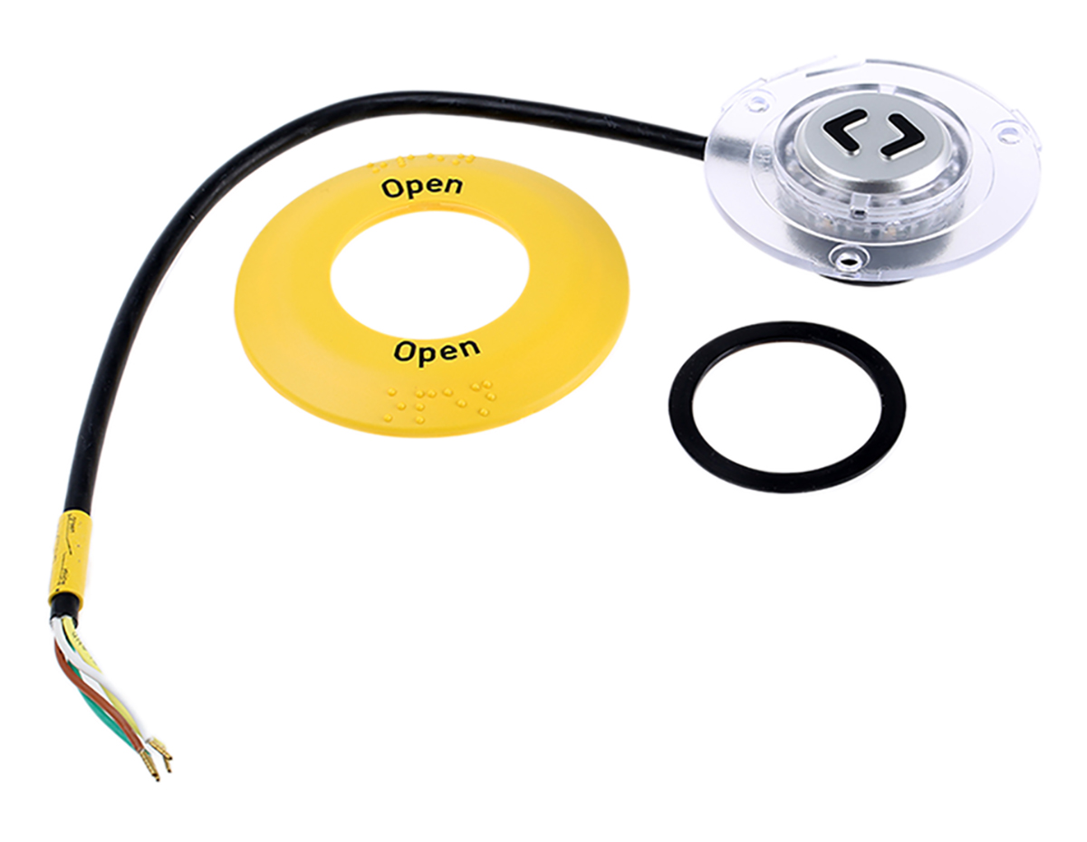 EAO Illuminated Push Button Switch, Momentary, Panel Mount, SPST, Yellow LED, IP65, IP67