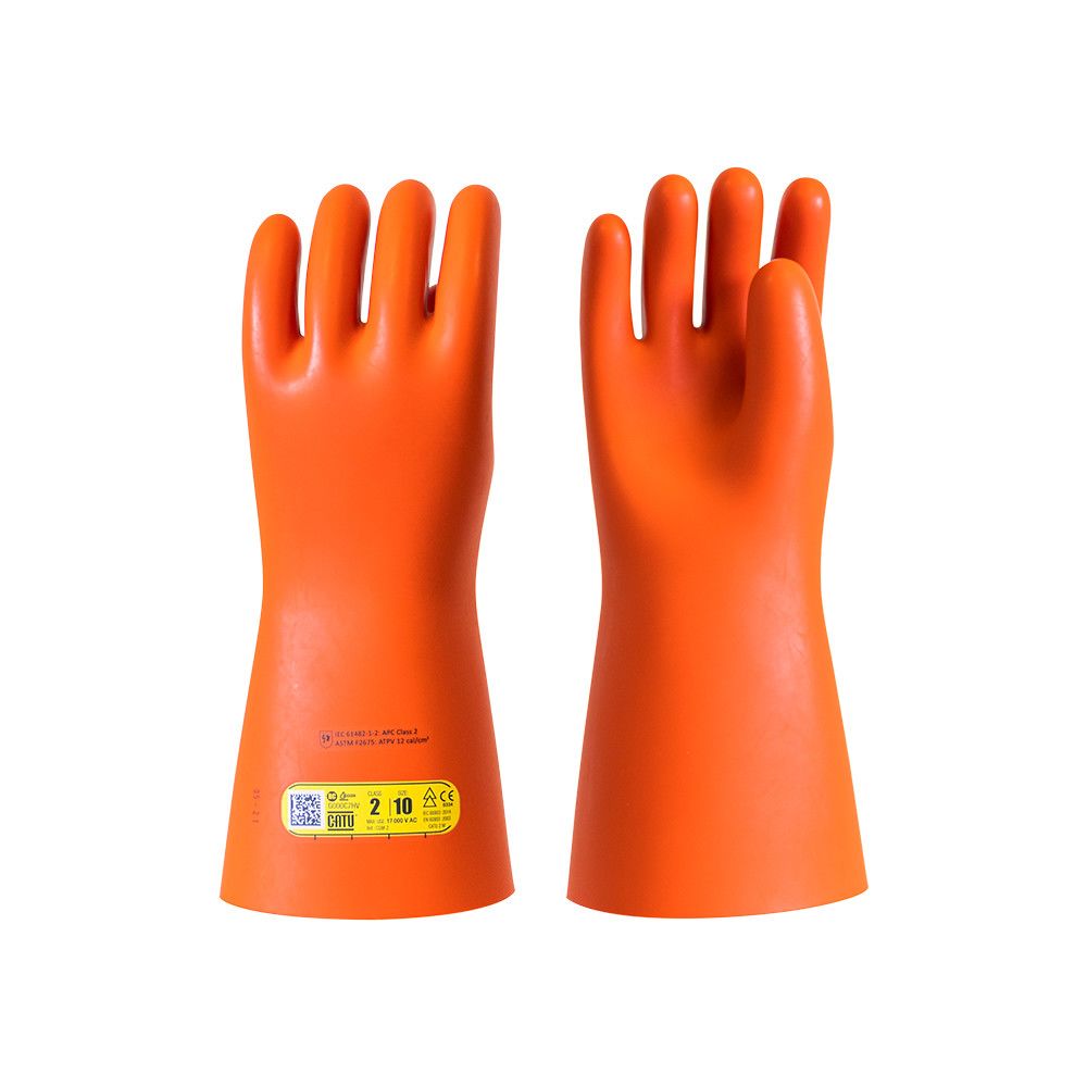 Catu Bicolour natural latex Electrical Insulating Gloves 360 mm Ozone, Acid Resistant, Oil Resistant, Cold Resistant