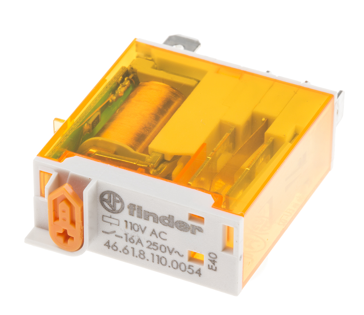 Finder PCB Mount Power Relay, 110V ac Coil, 16A Switching Current, SPDT