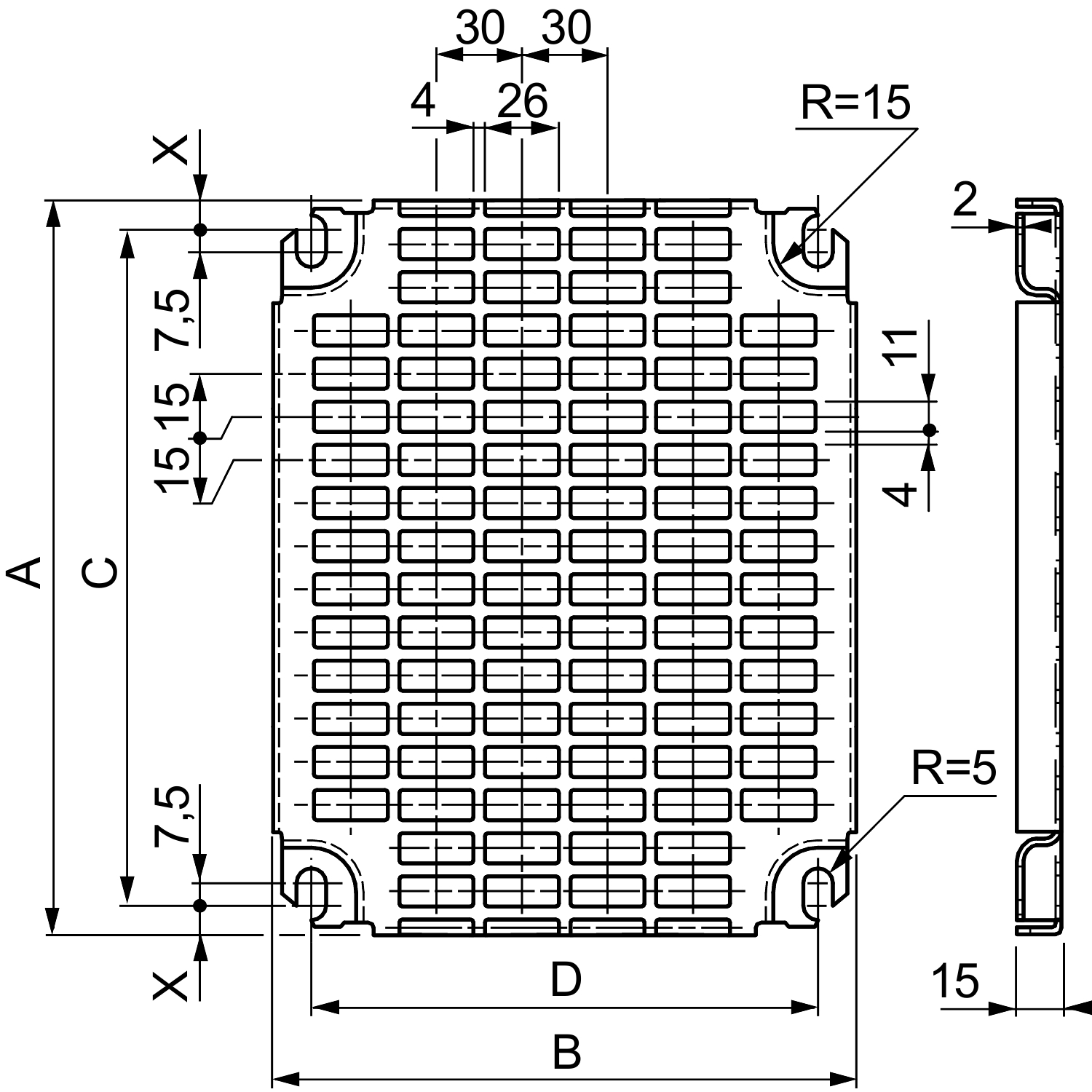Schneider Electric NSYM Series Perforated Mounting Plate, 750mm H, 751mm W for Use with Spacial CRN, Spacial S3D,