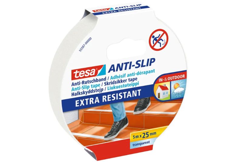 Tesa 55587-00000-11 Black PVC 5m Adhesive Anti-slip Tape