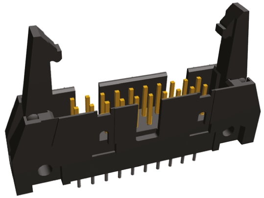 TE Connectivity AMP-LATCH Series Straight Through Hole PCB Header, 20 Contact(s), 2.54 mm Pitch, 2 Row, Shrouded