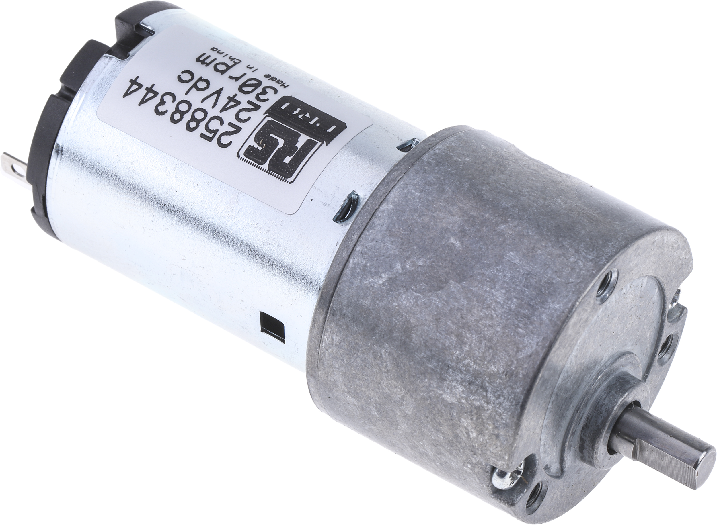 RS PRO Geared DC Geared Motor, 24 V dc, 30 Ncm, 30 rpm, 5mm Shaft Diameter