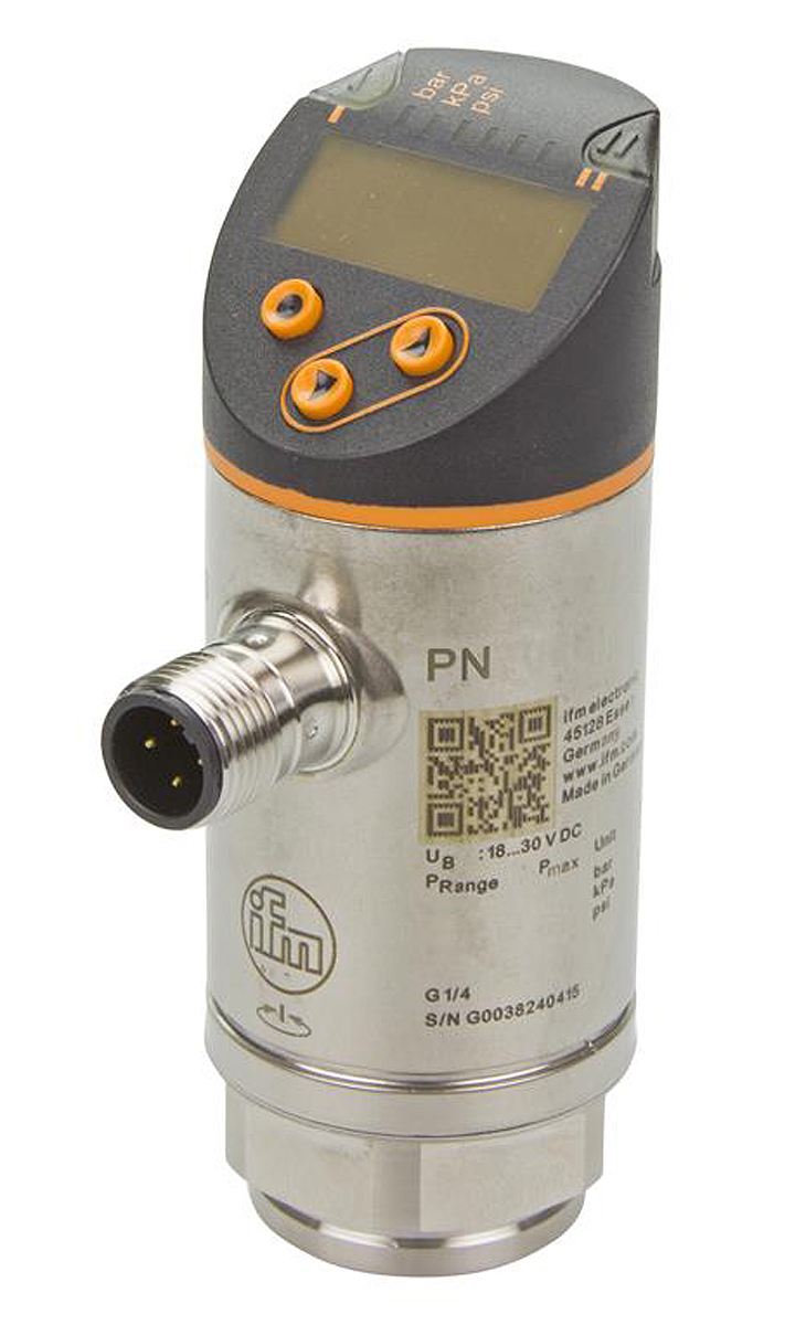 ifm electronic Pressure Sensor, 0bar Min, 2.5bar Max, 2x PNP/NPN-NO/NC Output, Relative Reading