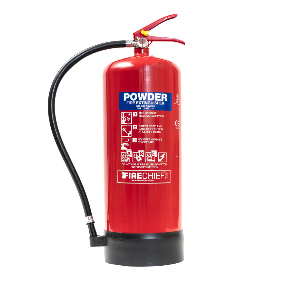 RS PRO 9kg Dry Powder Fire Extinguisher for Multipurpose Work (A, B, C)