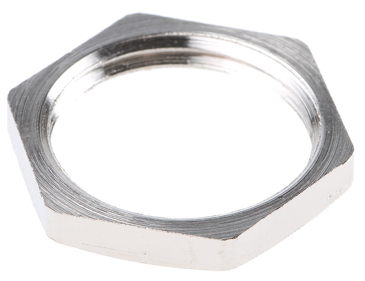 SIB Nickel Nickel Plated Brass Cable Gland Locknut, PG11 Thread