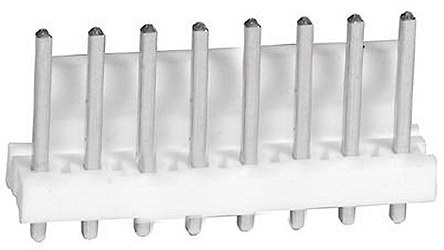 TE Connectivity MTA-156 Series Straight Through Hole Pin Header, 8 Contact(s), 3.96 mm Pitch, 1 Row, Unshrouded
