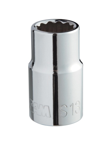 SAM 1/2 in Drive 24mm Standard Socket, 12 point, 40 mm Overall Length