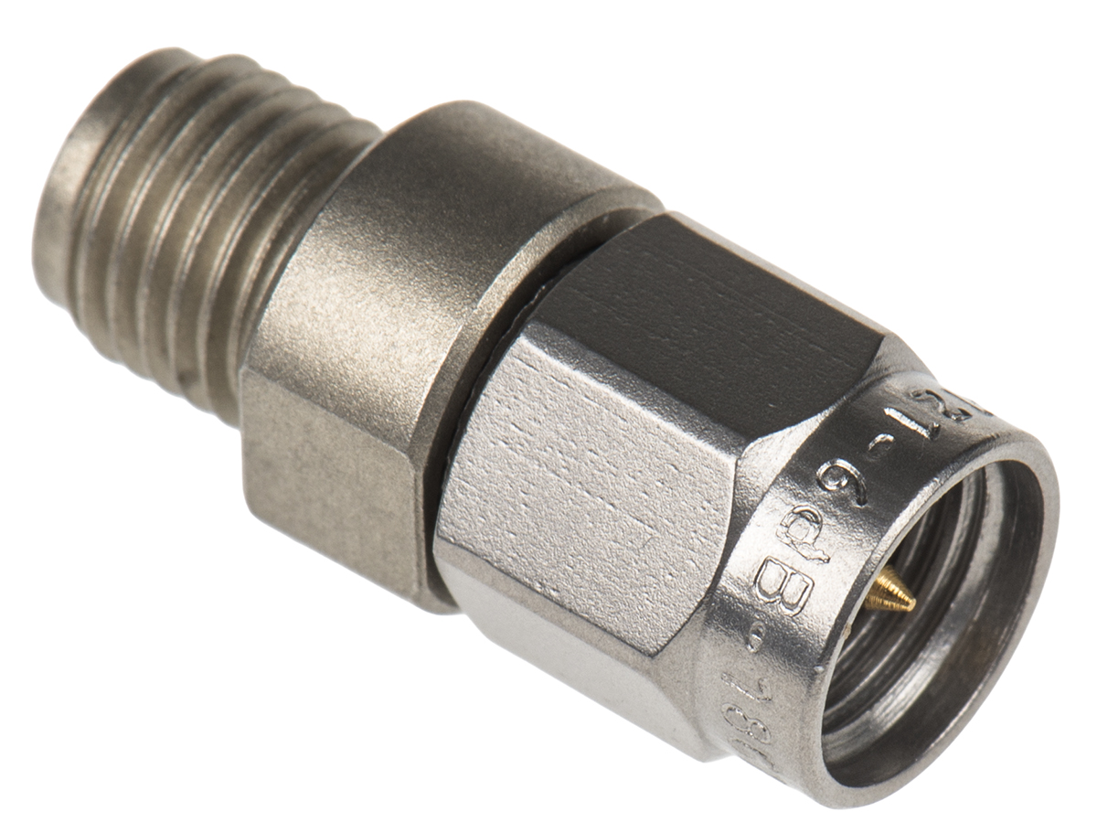 Radiall 50Ω RF Attenuator SMA Connector SMA Plug to Socket 0.8dB, Operating Frequency DC → 18GHz