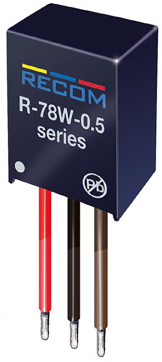 Recom Switching Regulator, Through Hole, 12V dc Output Voltage, 15 → 32V dc Input Voltage, 500mA Output Current,
