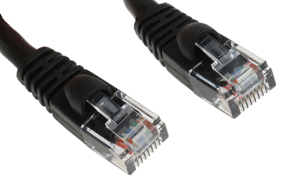 Cinch73, 300mm Cat5e, Black RJ45 to Male RJ45 Male, U/UTP Unshielded, Terminated PVC Sheath